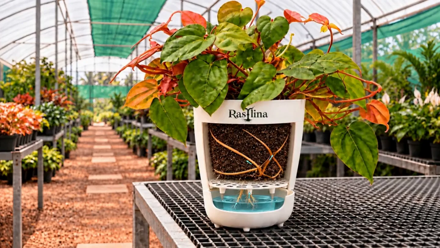The finished Rastlina planter ready for your home